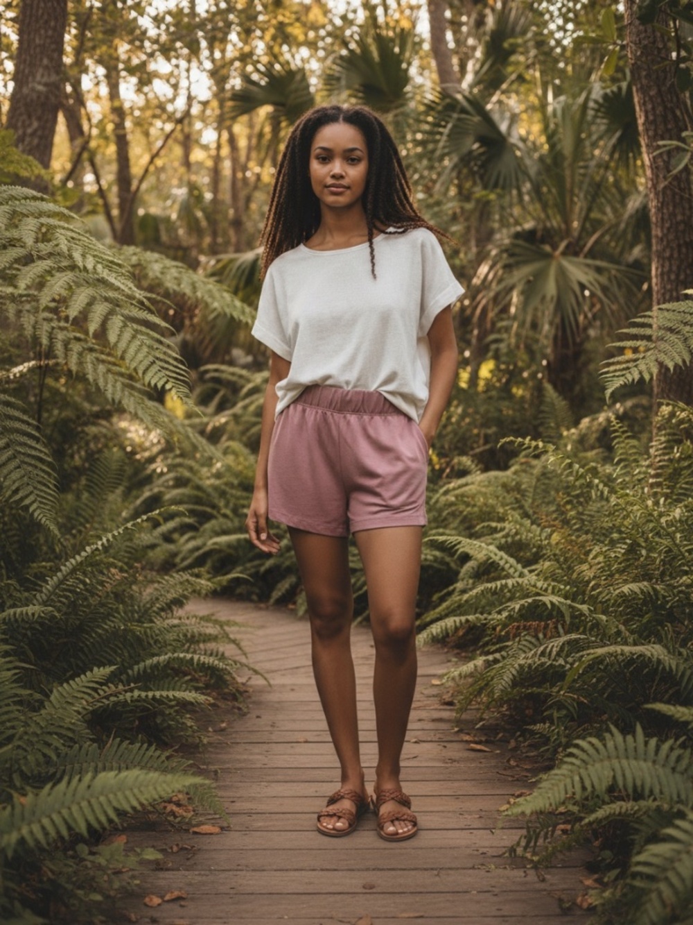 ✨ Cozy Earth Bamboo Jogger Shorts in Anitque Rose
